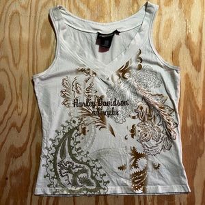 Women's Harley Davidson V Neck Tank Top Size Large